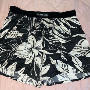 Womens Tomford Pants & Shorts | Hibiscus Print Pj Shorts Chalk & Black